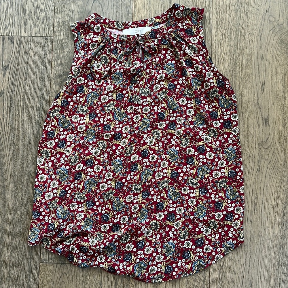 LOFT tie neck shell
